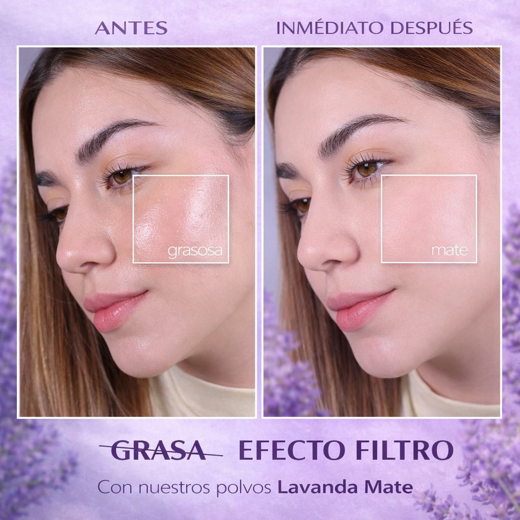 Nuevo Polvo Matificante Coreano De Lavanda - Efecto Filtro