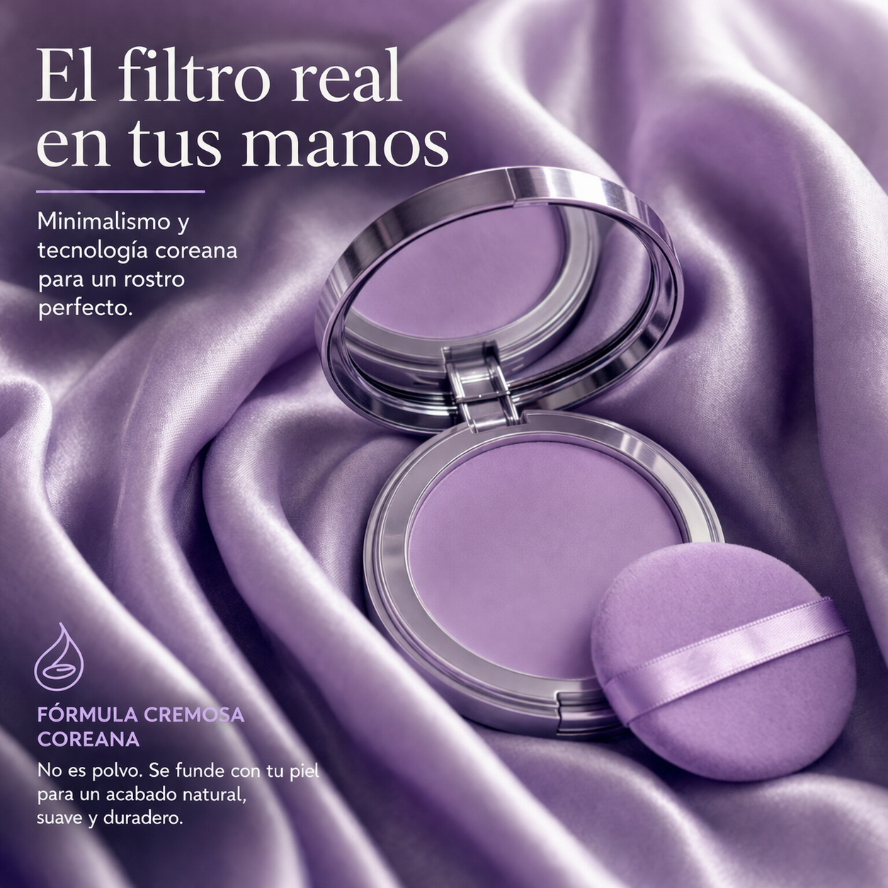 Nuevo Polvo Matificante Coreano De Lavanda - Efecto Filtro